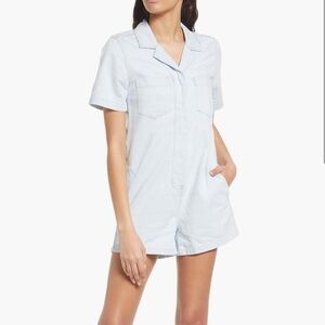 Relaxed Coverall Denim Romper